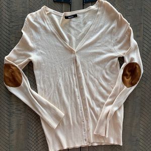 Elbow patch cardigan